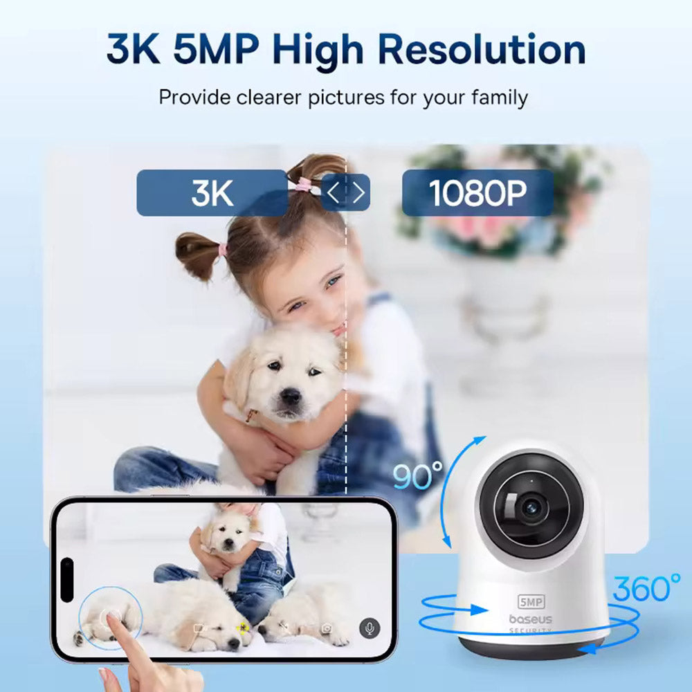 Κάμερα Παρακολούθησης Baseus P1 Pro, Wi-Fi, 3K, Εσωτερικού Χώρου S0TW002131