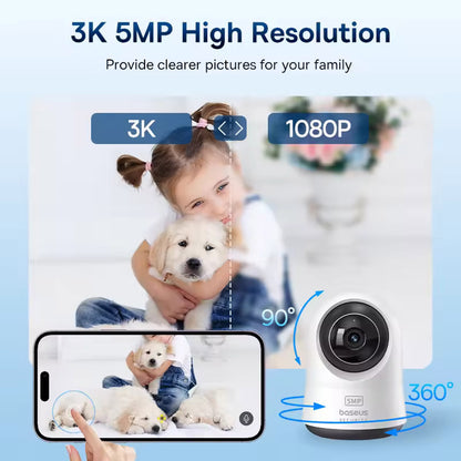 Κάμερα Παρακολούθησης Baseus P1 Pro, Wi-Fi, 3K, Εσωτερικού Χώρου S0TW002131