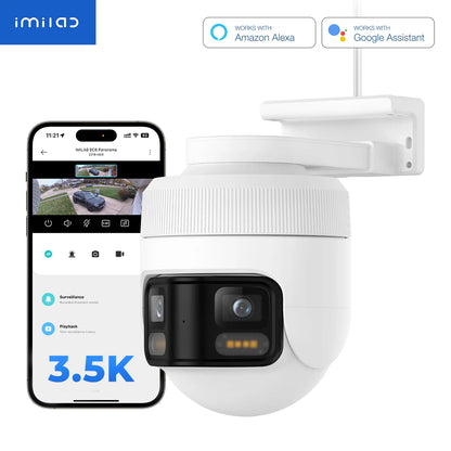 iMILAB EC6 Panorama Surveillance Camera, Wi-Fi, 3.5K, IP66, Outdoor CMSXJ115A