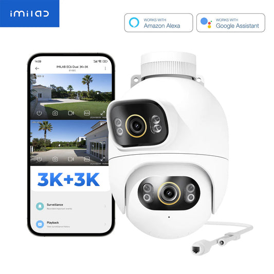 Κάμερα Παρακολούθησης iMILAB EC6 Dual, Wi-Fi, 3K, IP66, Εξωτερικού Χώρου CMSXJ68A