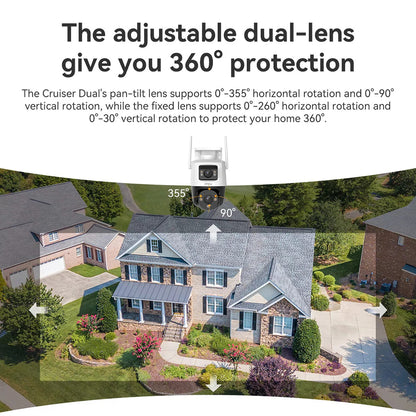 Κάμερα Παρακολούθησης Imou Cruiser Dual, Wi-Fi, 2.8K + 2K, IP66, Εξωτερική, Λευκή IPC-S7XP-8M0WED-0360B