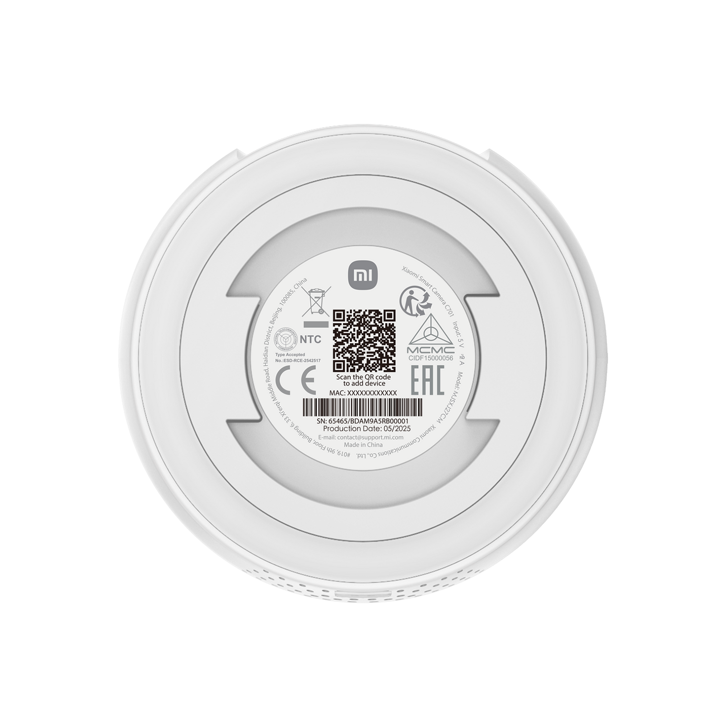 Κάμερα Παρακολούθησης Xiaomi C701, Wi-Fi, 4K, Εσωτερικού Χώρου BHR07X7EU