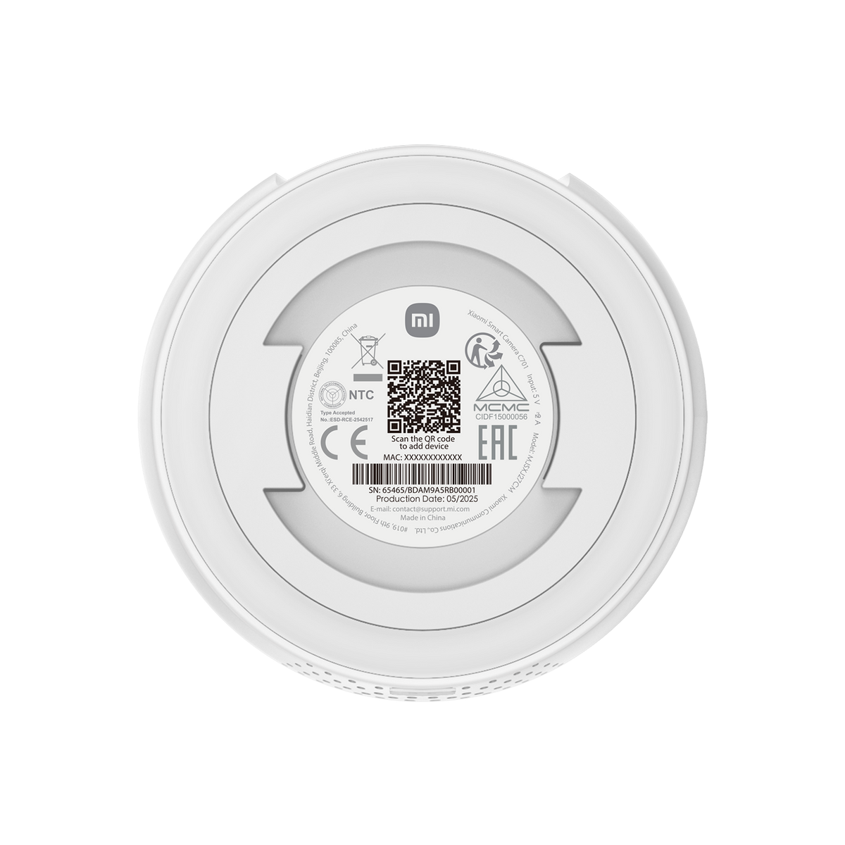 Κάμερα Παρακολούθησης Xiaomi C701, Wi-Fi, 4K, Εσωτερικού Χώρου BHR07X7EU