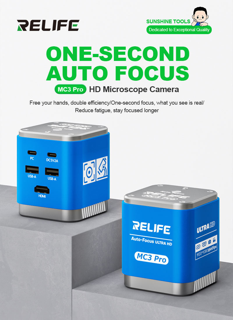 Relife MC3 Pro Microscope Camera, 1080P