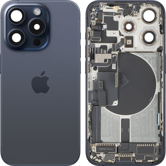 Κάλυμμα Μπαταρίας Apple iPhone 15 Pro, Με Μεσαίο Κέλυφος, Πλήρη Εξαρτήματα, Μπλε (Blue Titanium), Swap