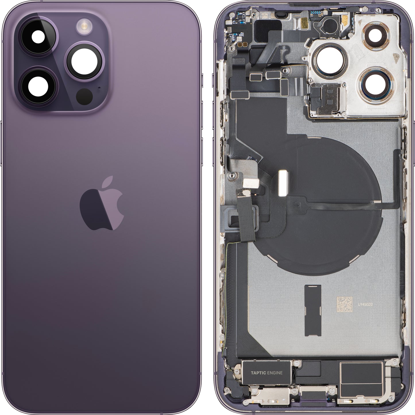 Κάλυμμα Μπαταρίας Apple iPhone 14 Pro Max, Με Μεσαίο Κέλυφος, Πλήρη Εξαρτήματα, Μωβ (Deep Purple), Swap