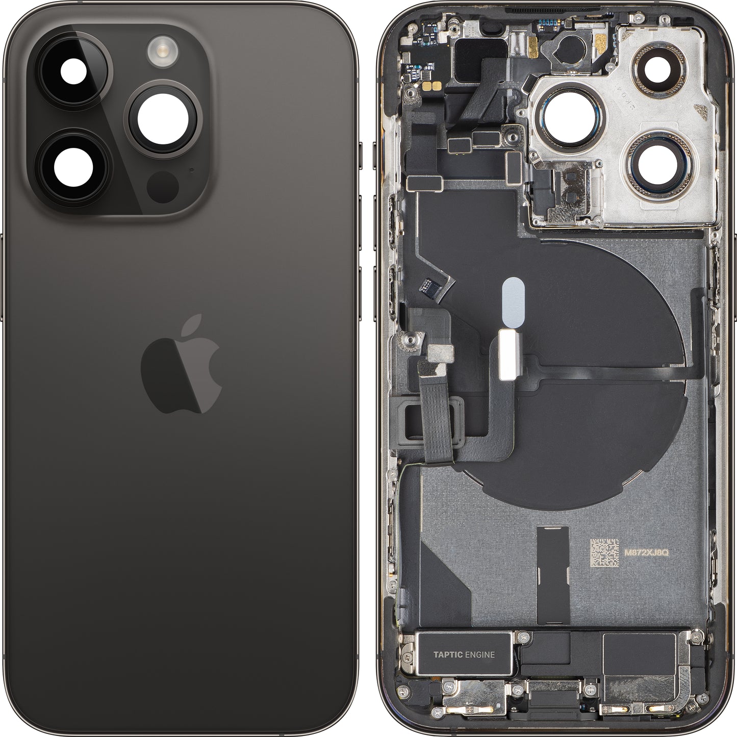 Κάλυμμα Μπαταρίας Apple iPhone 14 Pro, Με Μεσαίο Κέλυφος, Πλήρη Εξαρτήματα, Μαύρο (Space Black), Swap