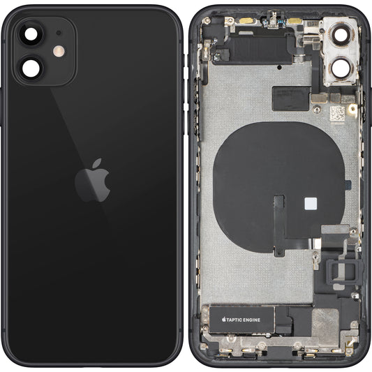 Κάλυμμα Μπαταρίας Apple iPhone 11, Με Μεσαίο Πλαίσιο, Πλήρη Εξαρτήματα, Μαύρο, Swap