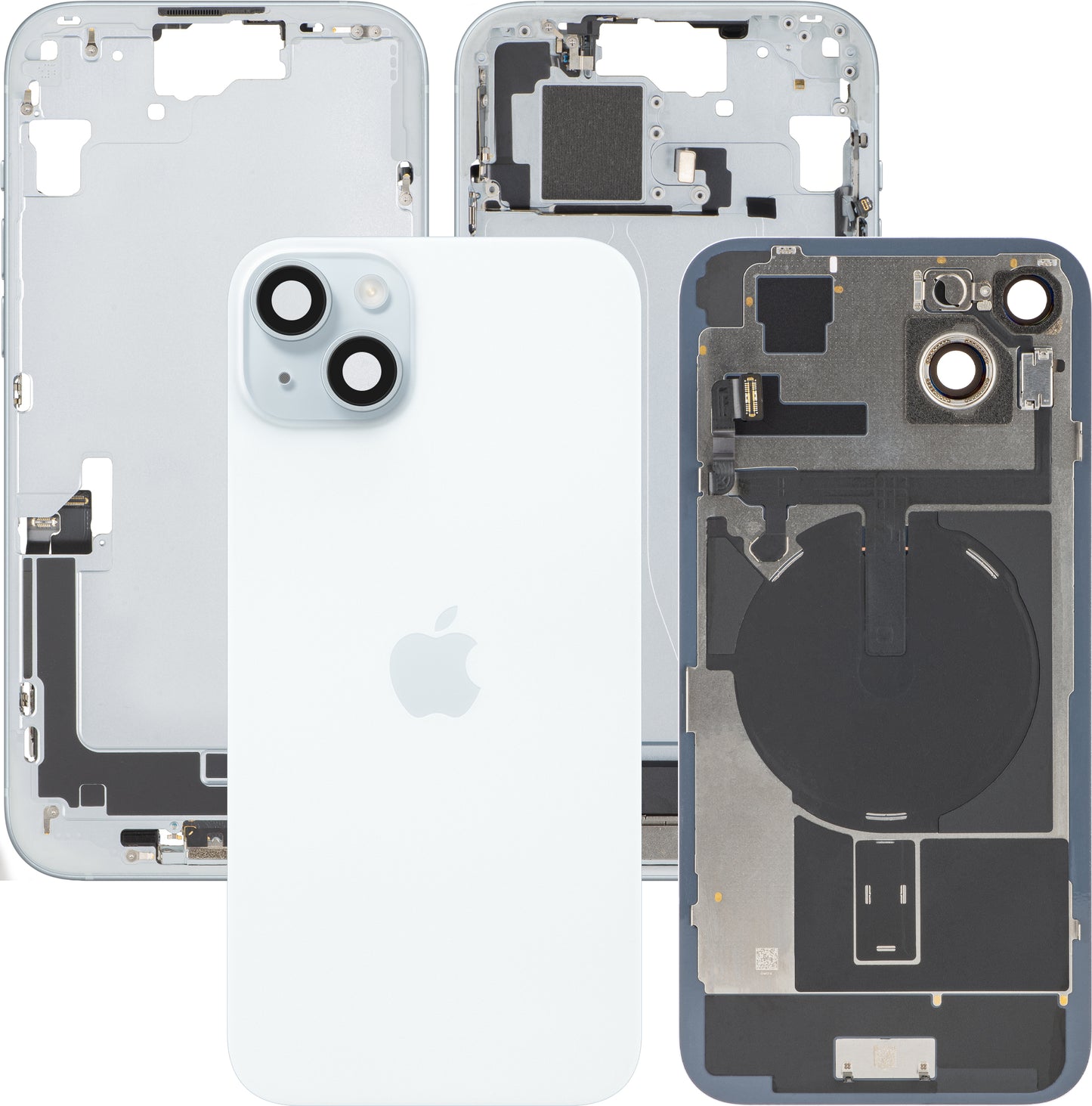 Κάλυμμα Μπαταρίας Apple iPhone 15 Plus, Με Μεσαίο Κέλυφος, Πλήρη Εξαρτήματα, Μπλε, Swap