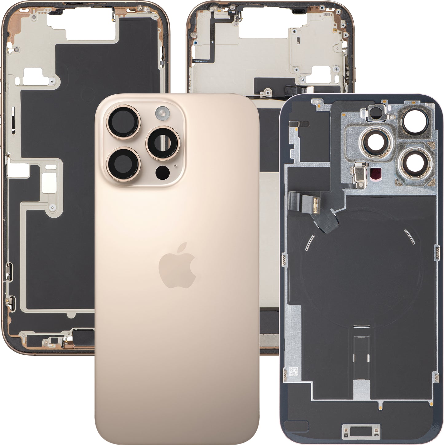 Κάλυμμα Μπαταρίας Apple iPhone 16 Pro Max, Με Μεσαίο Κέλυφος, Πλήρη Εξαρτήματα, Χρυσό (Desert Titanium), Swap