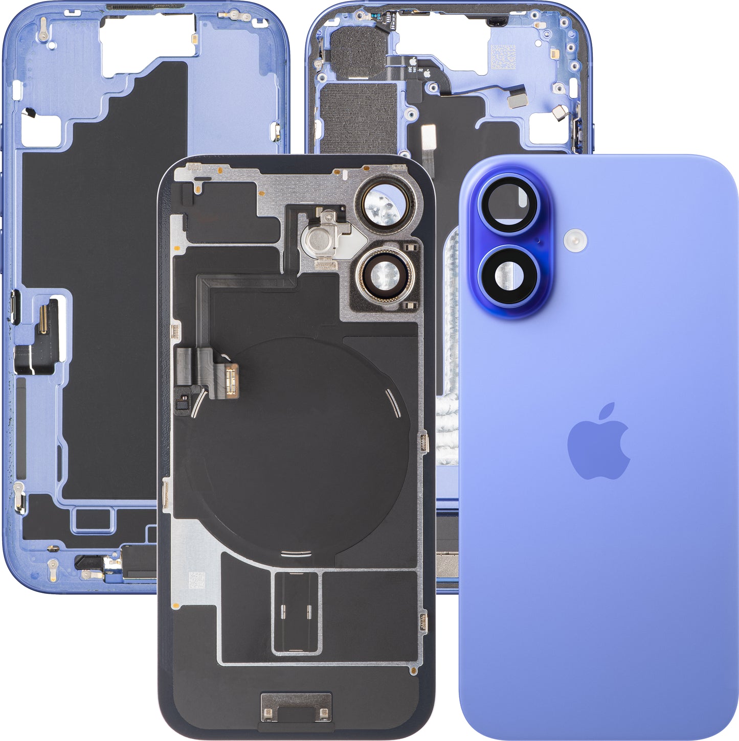 Κάλυμμα Μπαταρίας Apple iPhone 16, Με Μεσαίο Κέλυφος, Πλήρη Εξαρτήματα, Μπλε (Ultramarine), Swap