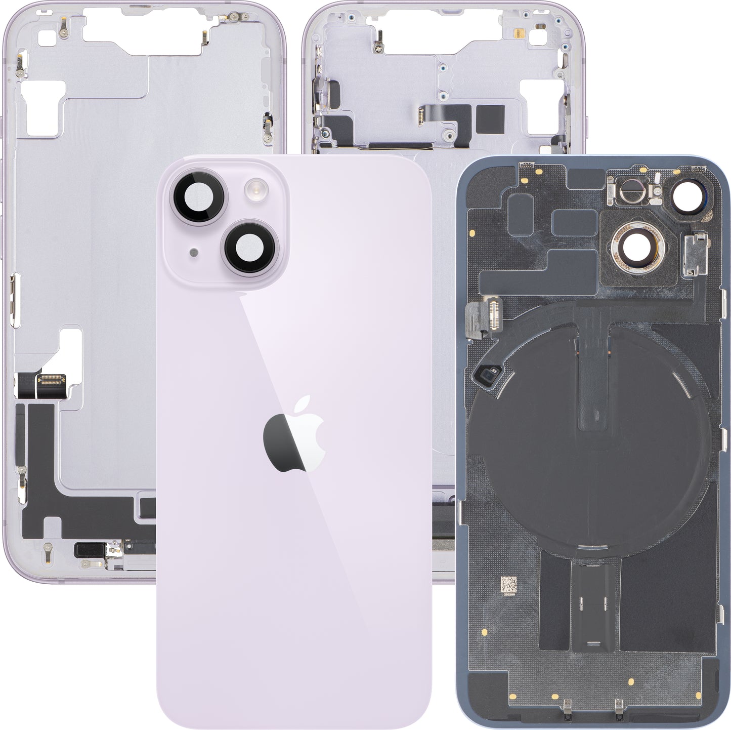 Κάλυμμα Μπαταρίας Apple iPhone 14, Με Μεσαίο Κέλυφος, Πλήρη Εξαρτήματα, Μωβ, Swap