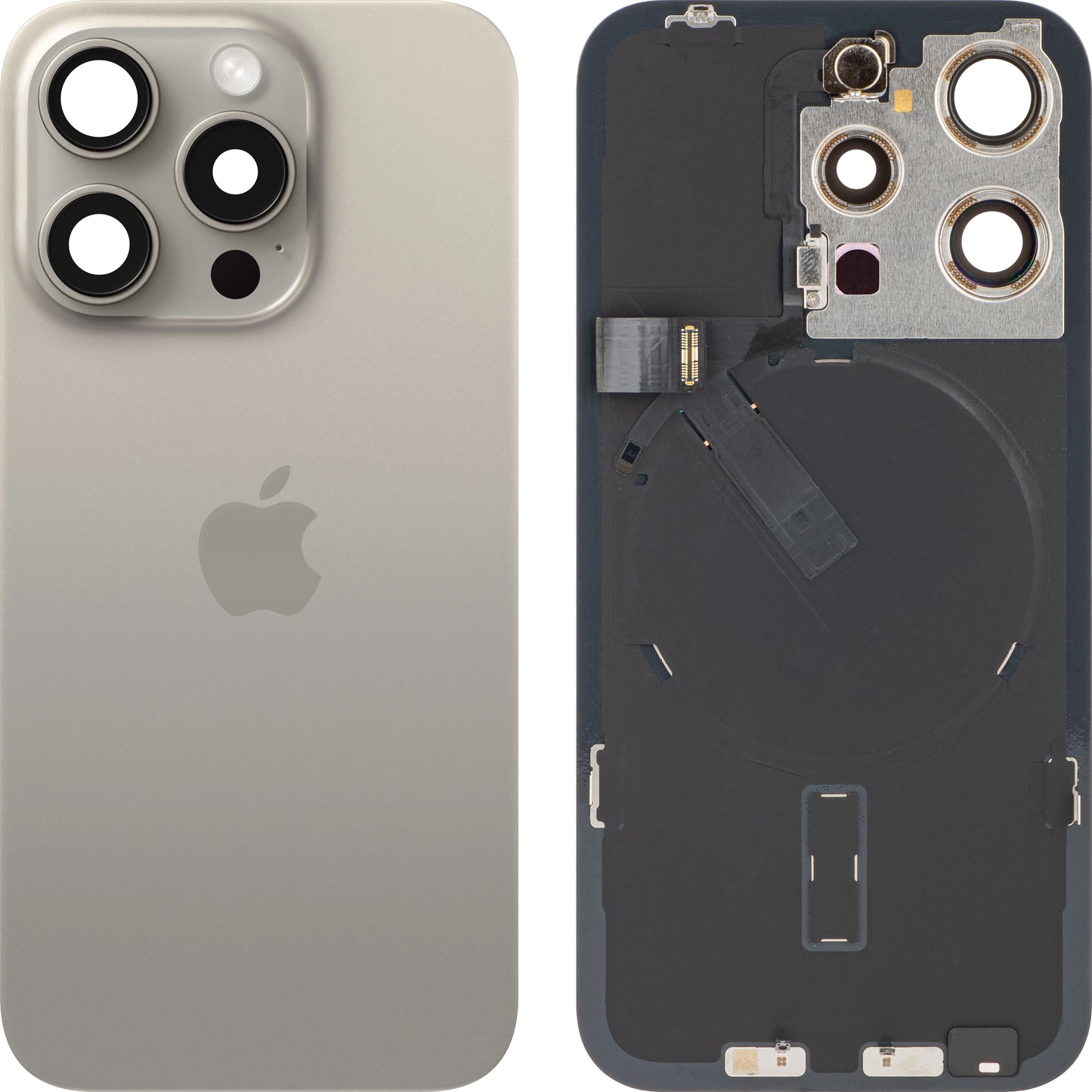 Πίσω Κάλυμμα Μπαταρίας Apple iPhone 15 Pro, Μπεζ (Φυσικό Τιτάνιο), Ανταλλακτικό