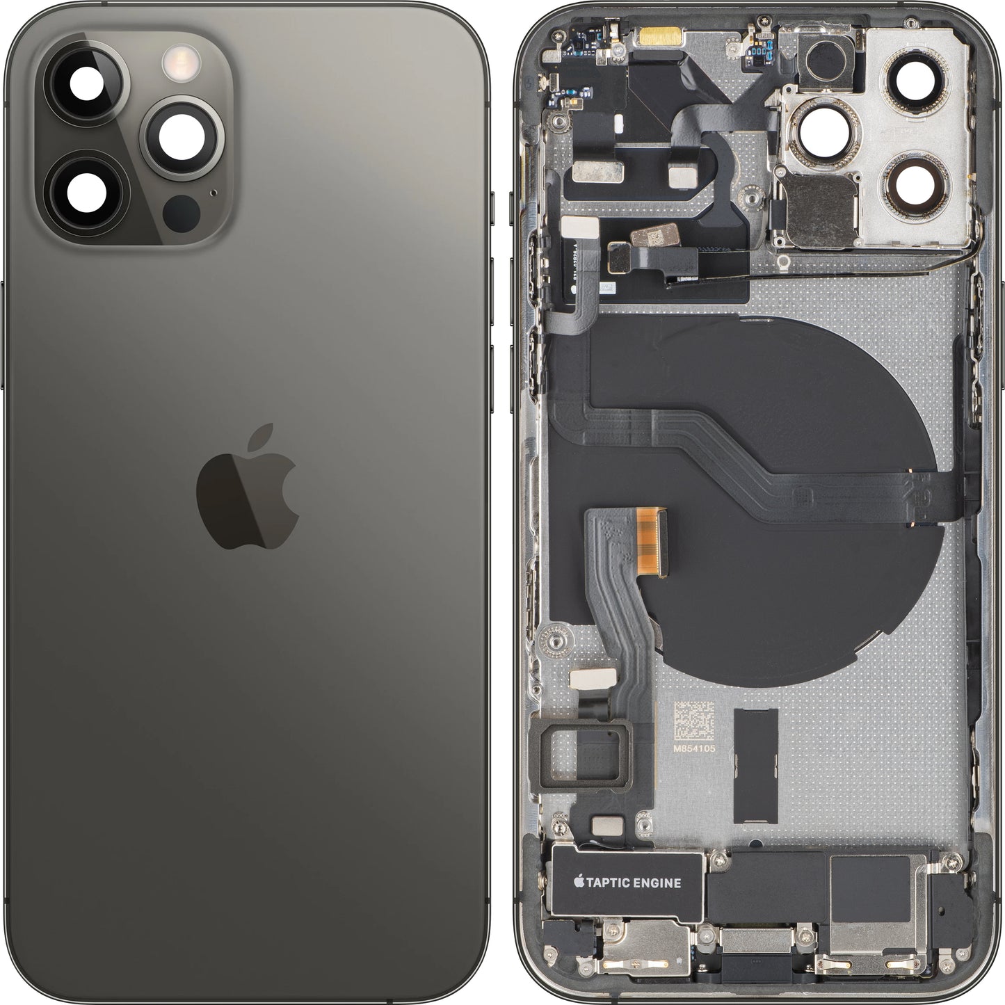 Κάλυμμα Μπαταρίας Apple iPhone 12 Pro, Με Μεσαίο Κέλυφος, Πλήρη Εξαρτήματα, Γκρι (Graphite), Swap