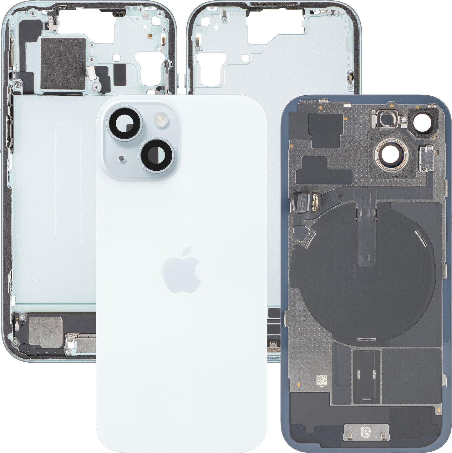 Κάλυμμα Μπαταρίας Apple iPhone 15, Με Μεσαίο Κέλυφος, Πλήρη Εξαρτήματα, Μπλε, Swap