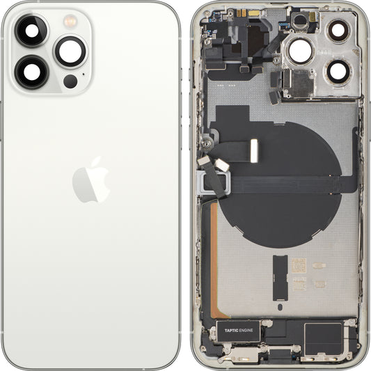 Πίσω Κάλυμμα Μπαταρίας Apple iPhone 13 Pro Max, Με Μεσαίο Πλαίσιο, Πλήρη Ανταλλακτικά, Ασημί, Ανταλλαγή