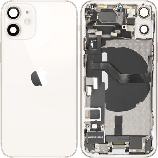 Πίσω Κάλυμμα Μπαταρίας Apple iPhone 12 mini, Με Μεσαίο Πλαίσιο, Πλήρη Ανταλλακτικά, Λευκό, Ανταλλαγή