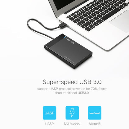 Rack UGREEN US221 για HDD / SSD SATA 2.5inch, USB 3.0, Μαύρο