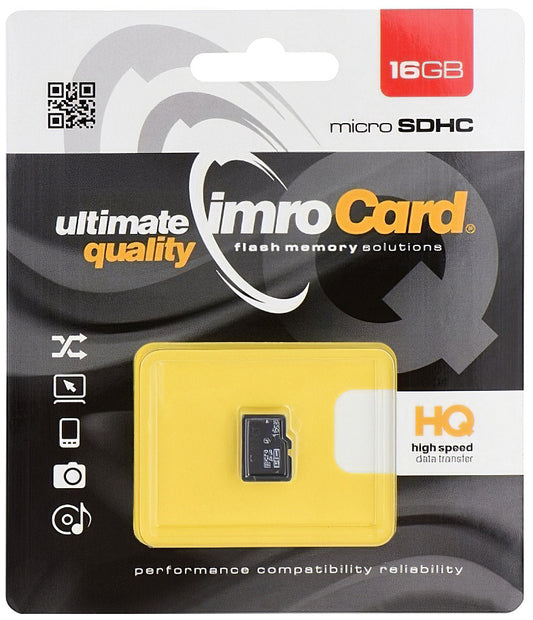 Κάρτα Μνήμης microSDHC Imro, 16Gb, Κατηγορία 6 MicroSD4/16G