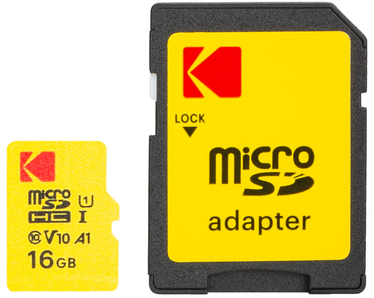 Κάρτα Μνήμης microSDHC Kodak Extra Performance, 16Gb, Κατηγορία 10 / UHS-1 U1, Με Αντάπτορα EKMSDM16GHC10J6