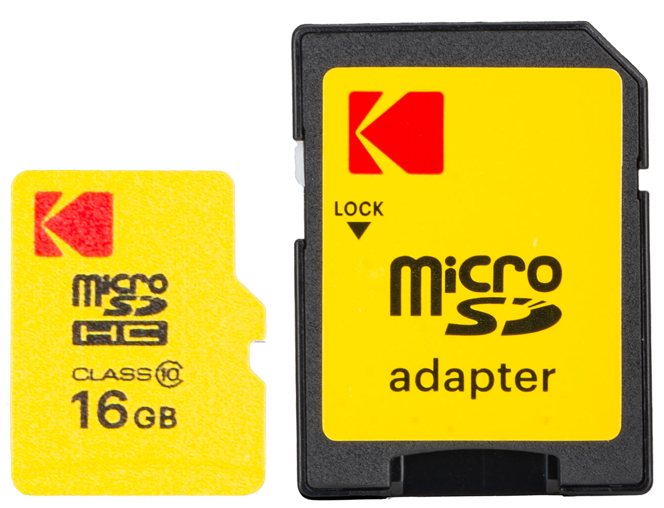 Kodak Extra Performance microSDHC Memory Card, 16GB, Class 10, With Adapter EKMSDM16GHC10CJ