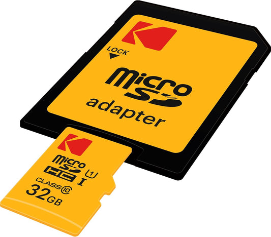 Κάρτα Μνήμης microSDHC Kodak Premium Performance, 32Gb, Κλάση 10 / UHS-1 U1, Με Προσαρμογέα EKMSDM32GHC10K