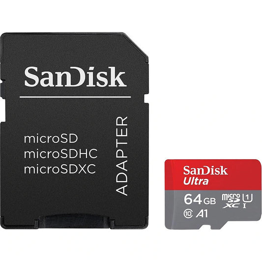 Κάρτα Μνήμης microSDXC SanDisk Ultra Android A1, 64Gb, Κλάση 10 / UHS-1 U1, Με Προσαρμογέα SDSQUAB-064G-GN6MA