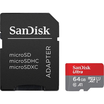 Κάρτα Μνήμης microSDXC SanDisk Ultra Android A1, 64Gb, Κλάση 10 / UHS-1 U1, Με Προσαρμογέα SDSQUAB-064G-GN6MA