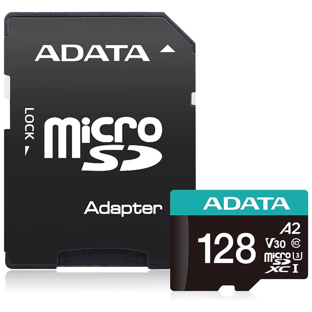 Κάρτα Μνήμης microSDXC Adata Premier Pro, 128GB, Κλάση 10 / UHS-1 U3, Με Προσαρμογέα AUSDX128GUI3V30SA2-RA1
