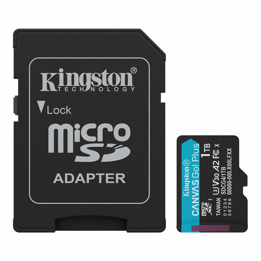 Κάρτα Μνήμης microSDXC Kingston Canvas Go Plus Android A2, 1TB, Κλάση 10 / UHS-1 U3, Με Προσαρμογέα ‎SDCG4/1TB