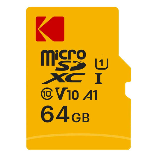Κάρτα Μνήμης microSDXC Kodak, 64Gb, Κλάση 10 / UHS-1 U1, Με Προσαρμογέα EKMSDM64GXC10K