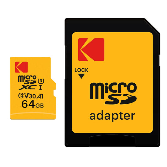 Κάρτα Μνήμης microSDXC Kodak Ultra Performance, 64Gb, Κλάση 10 / UHS-1 U3, Με Προσαρμογέα EKMSDM64GXC10HPRK