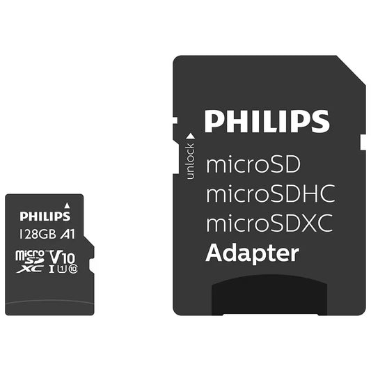 Κάρτα Μνήμης microSDXC Philips, 128Gb, Κλάση 10 / UHS-1 U1, Με Προσαρμογέα FM12MP45B/10