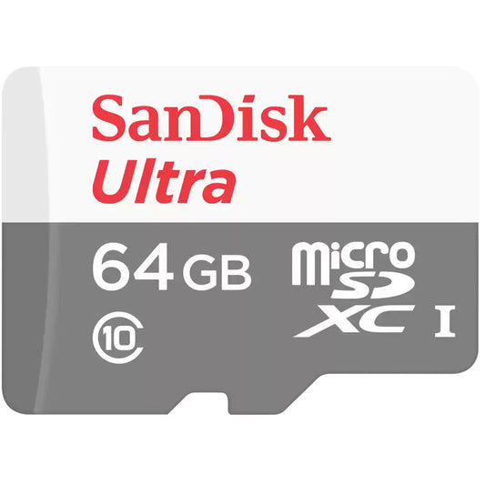 Κάρτα Μνήμης microSDXC SanDisk Ultra, 64Gb, Κλάση 10, Με Προσαρμογέα SDSQUNR-064G-GN3MA