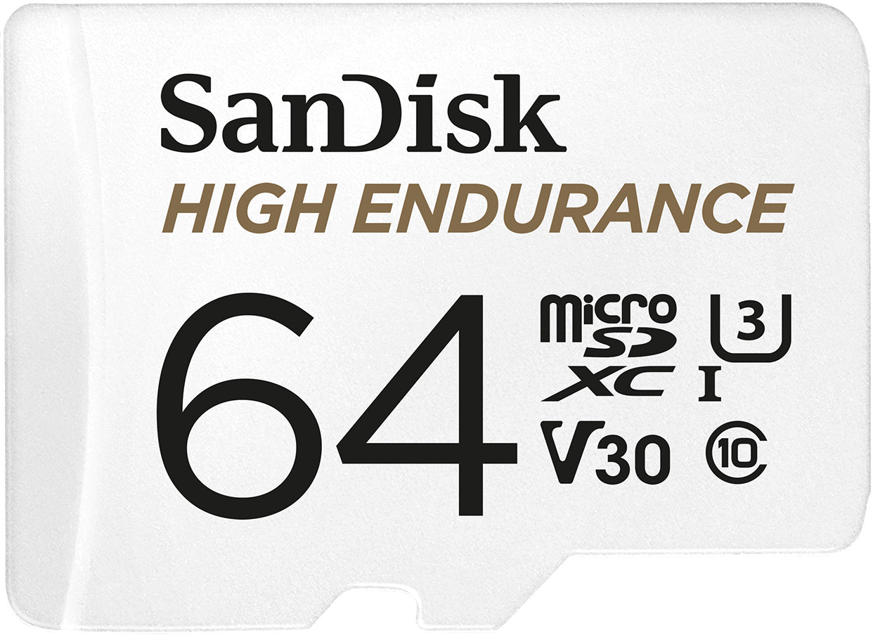 Κάρτα Μνήμης microSDXC SanDisk High Endurance, 64Gb, Κλάση 10 / UHS-1 U3, Με Προσαρμογέα SDSQQNR-064G-GN6IA
