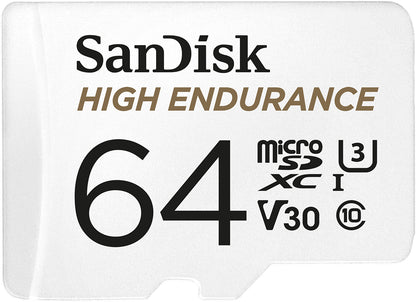 Κάρτα Μνήμης microSDXC SanDisk High Endurance, 64Gb, Κλάση 10 / UHS-1 U3, Με Προσαρμογέα SDSQQNR-064G-GN6IA