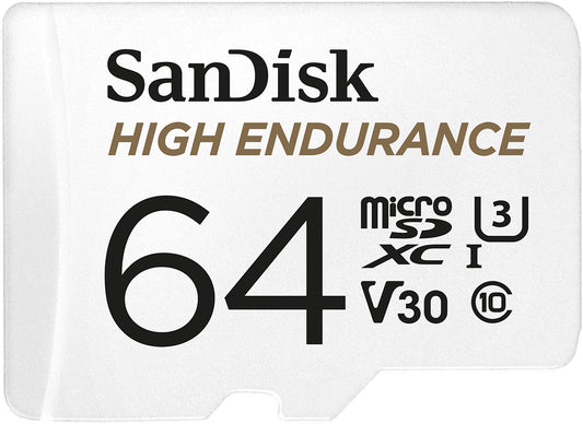 Κάρτα Μνήμης microSDXC SanDisk High Endurance, 64Gb, Κλάση 10 / UHS-1 U3, Με Προσαρμογέα SDSQQNR-064G-GN6IA