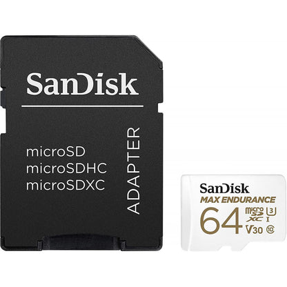 Κάρτα Μνήμης microSDXC SanDisk MAX Endurance, 64Gb, Κλάση 10 / UHS-1 U3, Με Προσαρμογέα SDSQQVR-064G-GN6IA
