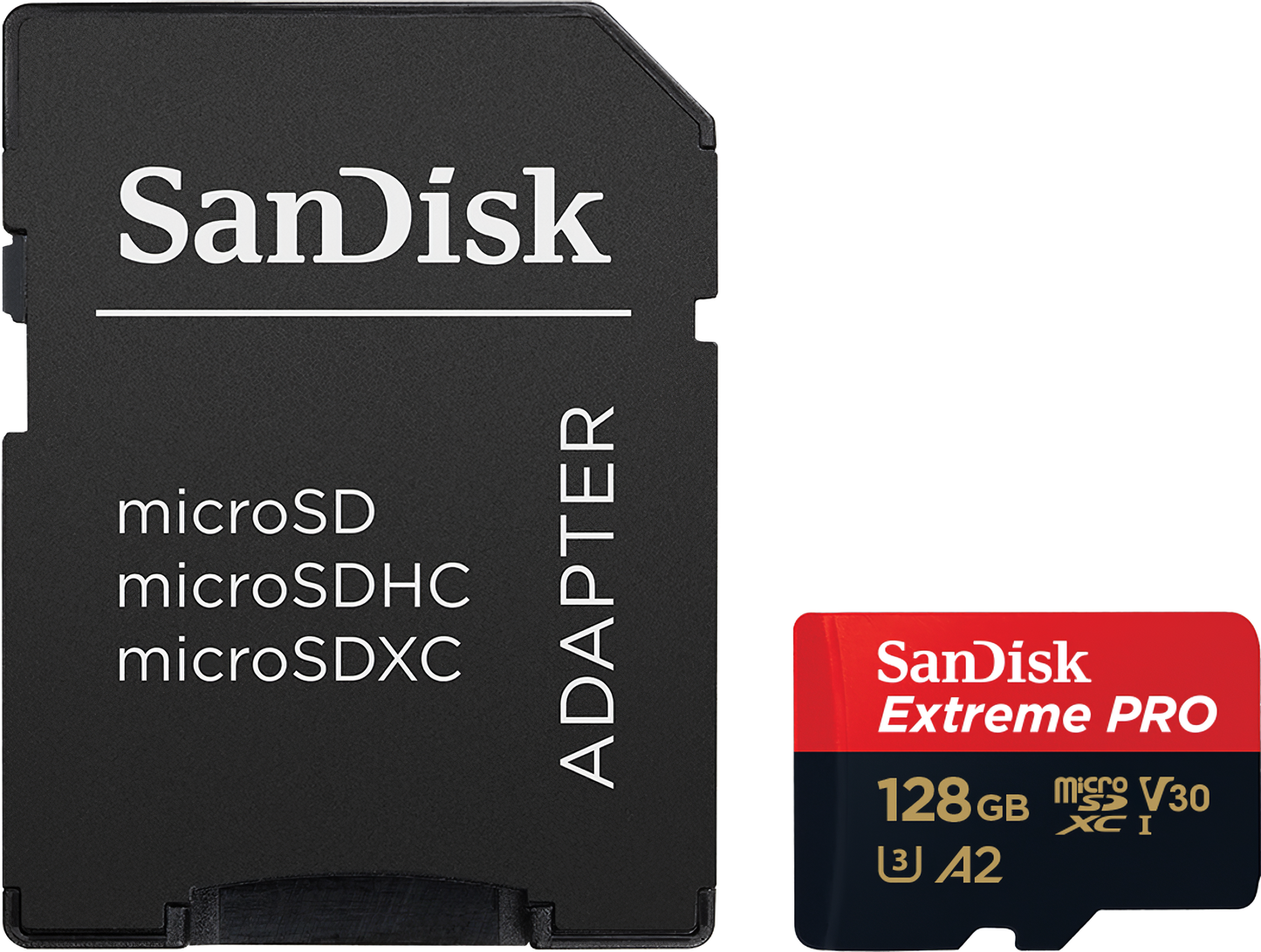 Κάρτα Μνήμης microSDXC SanDisk Extreme Pro, 128Gb, Κλάση 10 / UHS-1 U3, Με Προσαρμογέα SDSQXCD-128G-GN6MA
