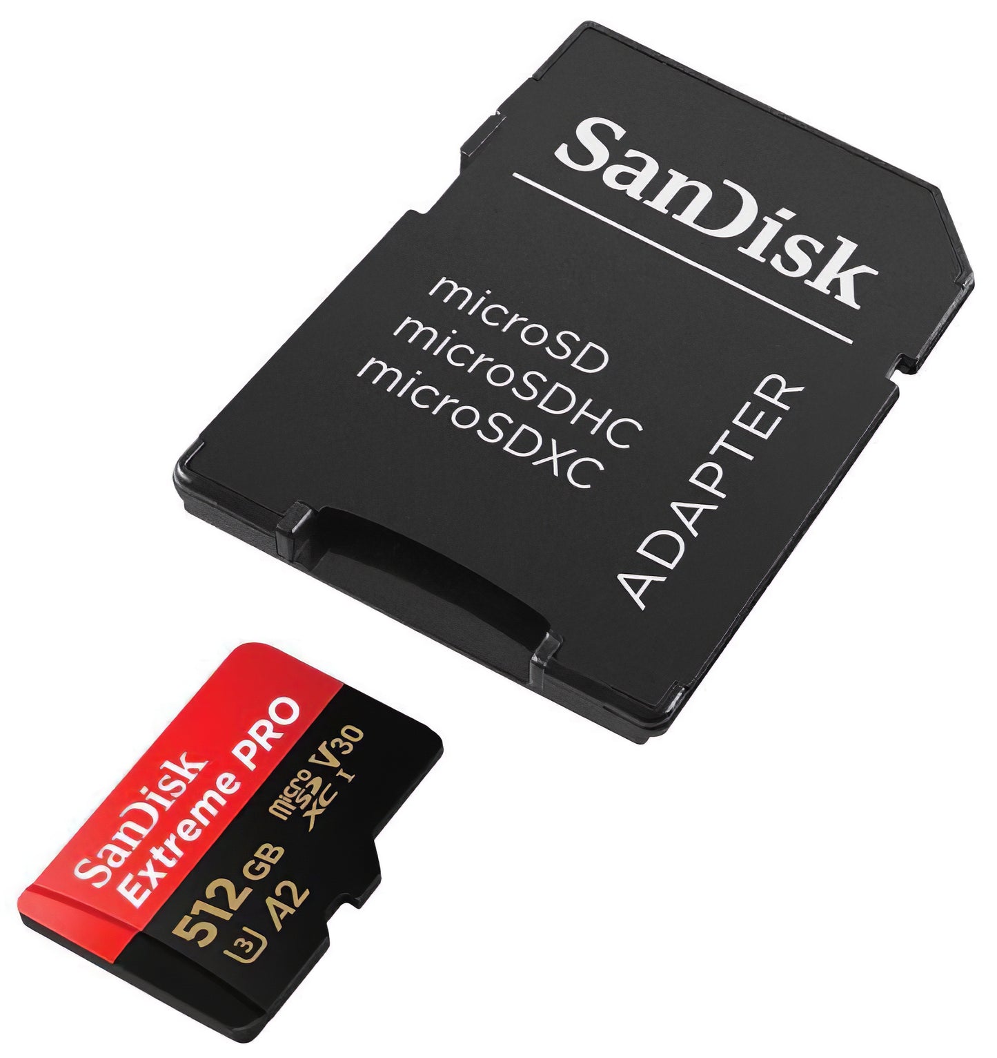 Κάρτα Μνήμης microSDXC SanDisk Extreme Pro, 512Gb, Κλάση 10 / UHS-1 U3, Με Προσαρμογέα SDSQXCD-512G-GN6MA