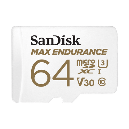 Κάρτα Μνήμης microSDXC SanDisk MAX Endurance, 64Gb, Κλάση 10 / UHS-1 U3, Με Προσαρμογέα SDSQQVR-064G-GN6IA