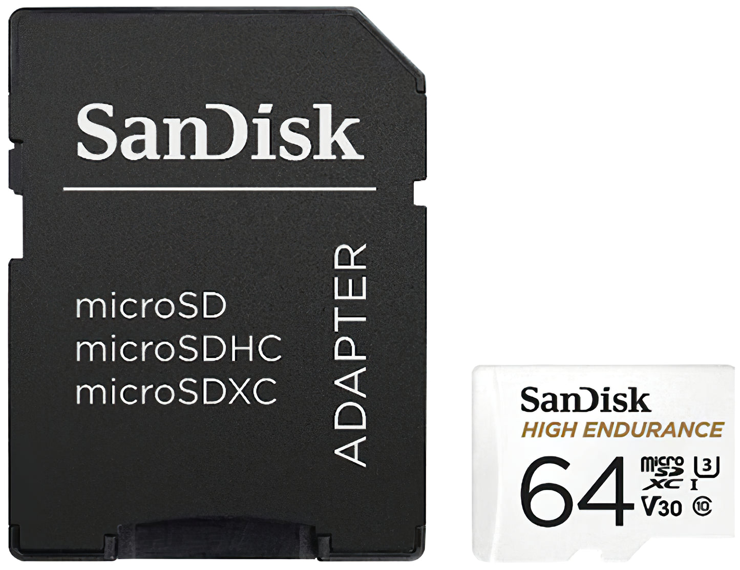 Κάρτα Μνήμης microSDXC SanDisk High Endurance, 64Gb, Κλάση 10 / UHS-1 U3, Με Προσαρμογέα SDSQQNR-064G-GN6IA