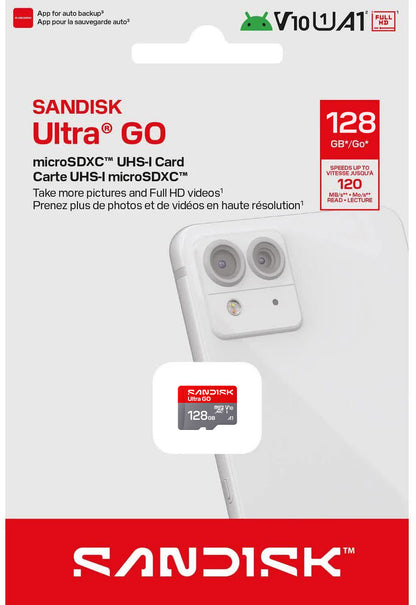 Κάρτα Μνήμης microSDXC SanDisk Ultra GO Android A1, 128Gb, Κατηγορία 10 / UHS-1 U1 SDSQUGN-128G-GN6MN