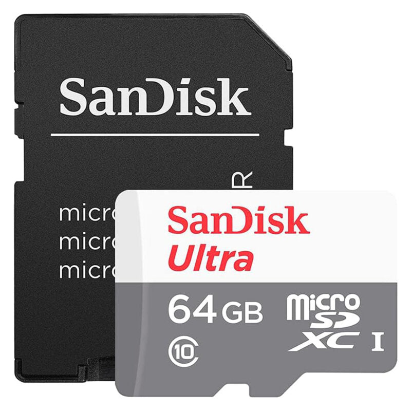 Κάρτα Μνήμης microSDXC SanDisk Ultra, 64Gb, Κλάση 10, Με Προσαρμογέα SDSQUNR-064G-GN3MA