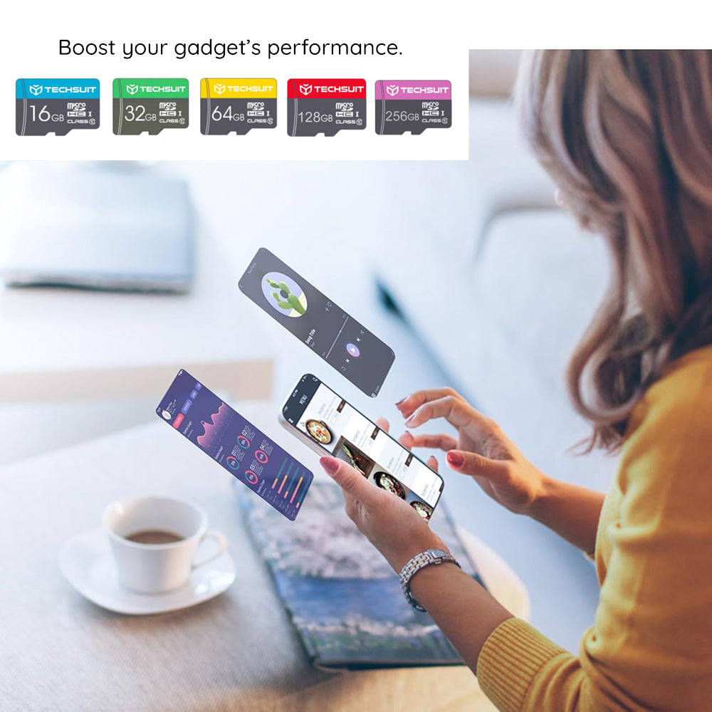 Κάρτα Μνήμης microSDXC Techsuit THCM27, 256Gb, Κατηγορία 6, Με Αντάπτορα