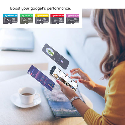 Κάρτα Μνήμης microSDXC Techsuit THCM27, 256Gb, Κατηγορία 6, Με Αντάπτορα