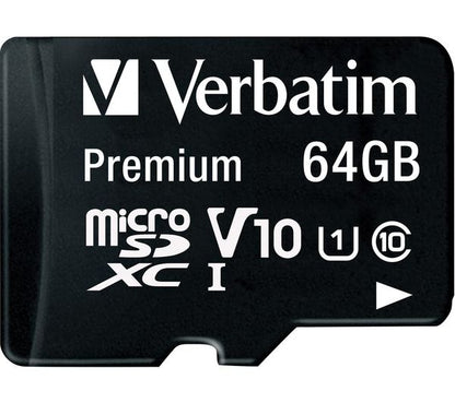Κάρτα Μνήμης microSDXC Verbatim, 64Gb, Κλάση 10 / UHS-1 U1, Με Προσαρμογέα