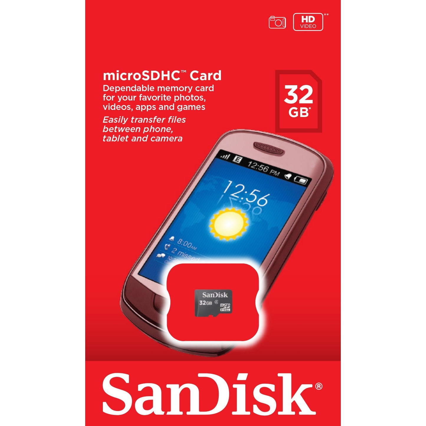 Κάρτα Μνήμης microSDHC SanDisk Ultra, 32Gb, Κλάση 4