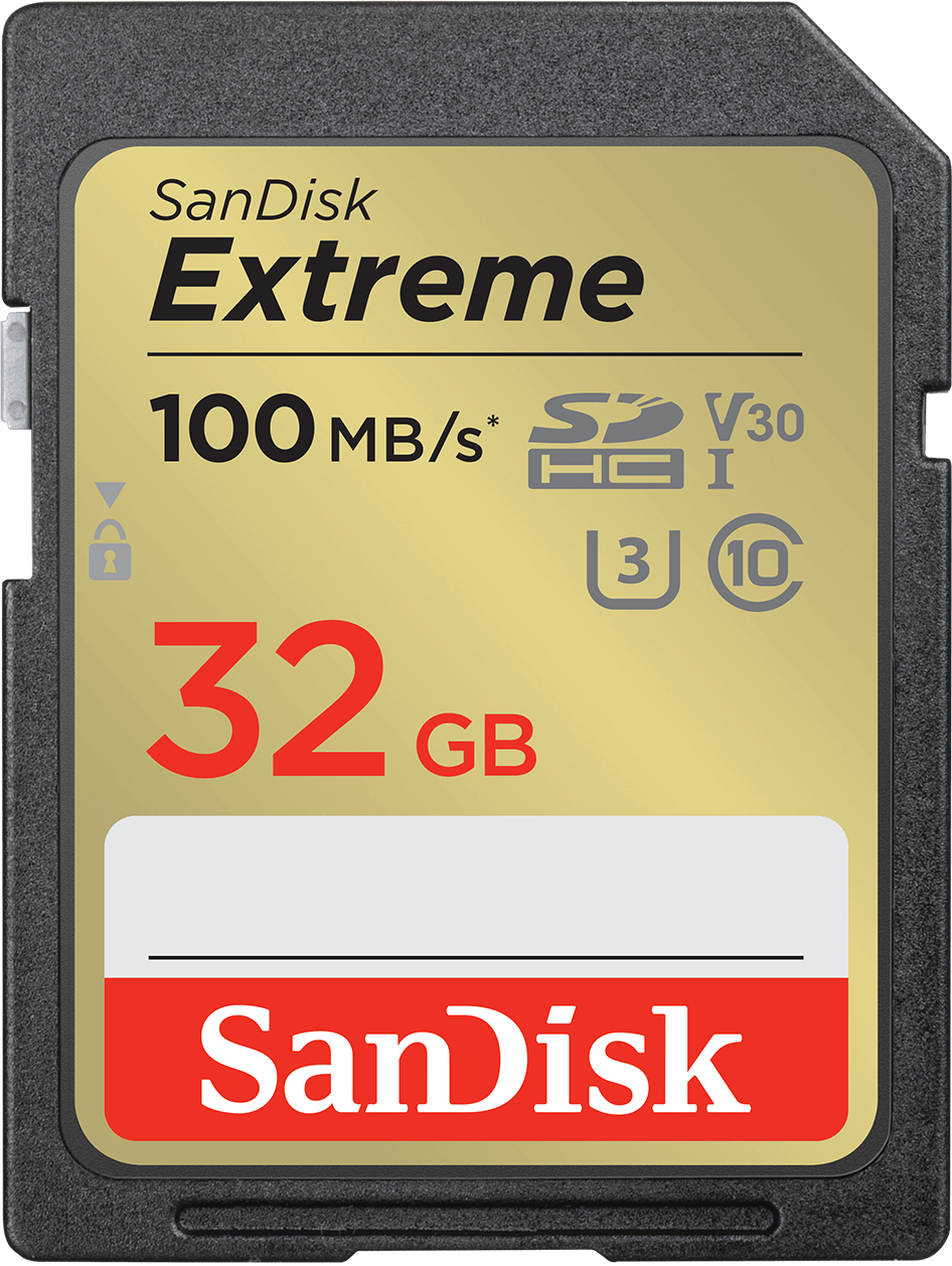Κάρτα Μνήμης SDHC SanDisk Extreme, 32Gb, Κλάση 10 / UHS-1 U3 SDSDXVT-032G-GNCIN