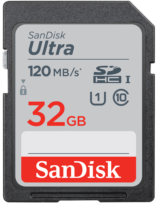 Κάρτα Μνήμης SDHC SanDisk Ultra, 32Gb, Κλάση 10 / UHS-1 U1 SDSDUN4-032G-GN6IN